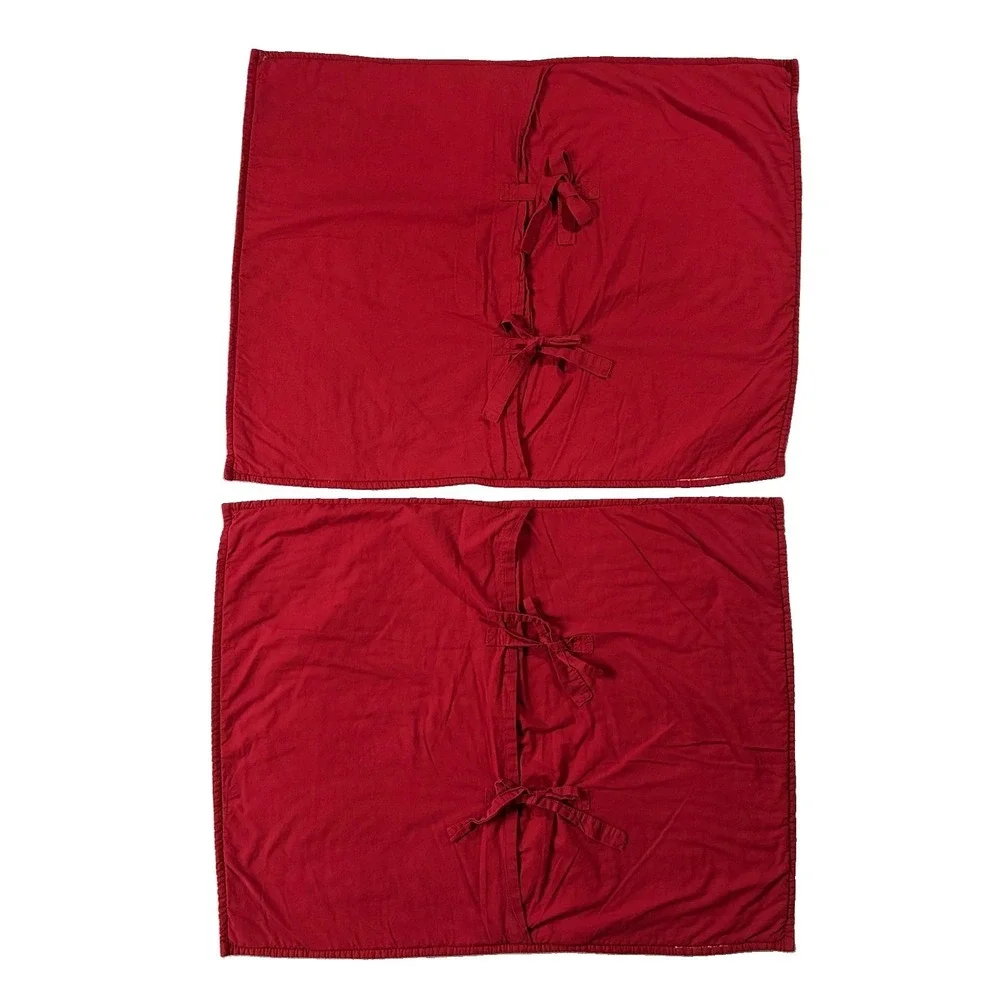 Pottery Barn Georgia Quilted Paisley Pillow Shams Red Pink Paisley Standard Size